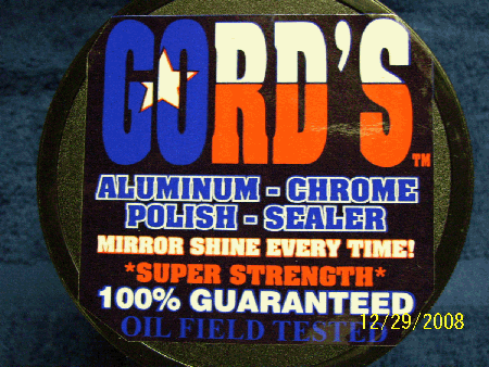  Gord's Aluminum-Chrome-Metal/Cleaner-Polish-Sealer